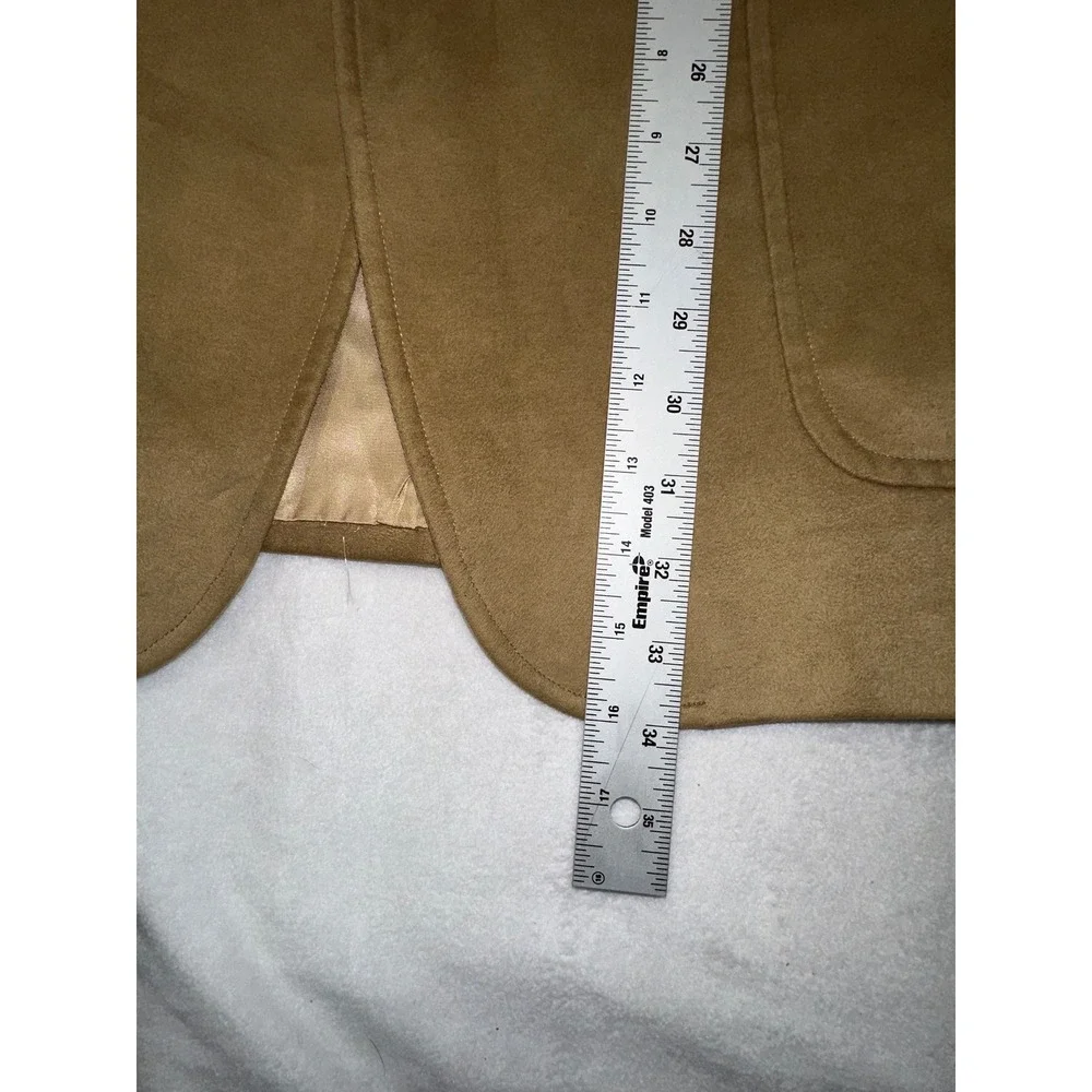 Chaps Ralph Lauren Mens FeatherSuede Blazer Camel Tan Sport Coat Vintage 40R‎
